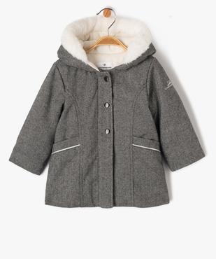 Manteau à capuche doublé peluche bébé fille - LuluCastagnette vue1 - LULUCASTAGNETTE - GEMO