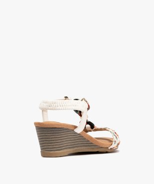 Sandales femme compensées avec bride talon élastique et bijou fantaisie vue10 - VALENTINA BALDA - GEMO