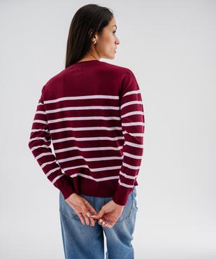 Pull en maille fine avec boutons sur l’épaule femme vue3 - GEMO 4G FEMME - GEMO
