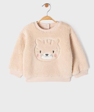 Sweat en sherpa à motif bébé fille vue1 - GEMO(BEBE DEBT) - GEMO