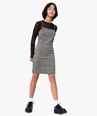 Robe fille en maille à fines bretelles vue5 - GEMO (JUNIOR) - GEMO