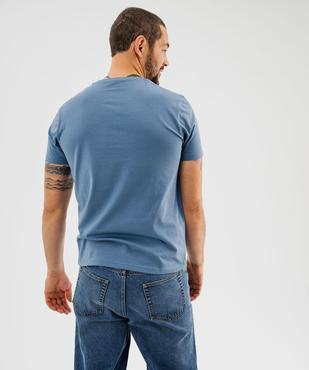 Tee-shirt manches courtes col rond en coton homme vue4 - GEMO 4G HOMME - GEMO