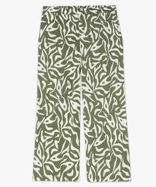 Pantalon large en viscose froissée femme grande taille vue4 - GEMO (G TAILLE) - GEMO