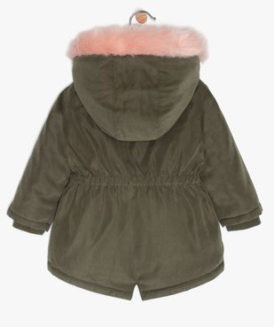 Parka bébé fille à doublure fourrure imitation et détails brillants vue3 - Nikesneakers(BEBE DEBT) - Nikesneakers