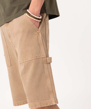 Bermuda homme style charpentier à grandes poches plaquées vue2 - GEMO (HOMME) - GEMO