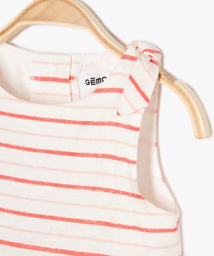 Robe bébé fille sans manches à rayures vue2 - GEMO (ENFANT) - GEMO