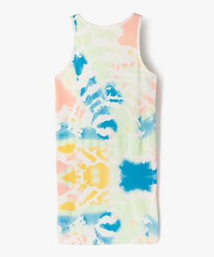 Robe tee-shirt imprimée en maille côtelée fille vue3 - GEMO (ENFANT) - GEMO