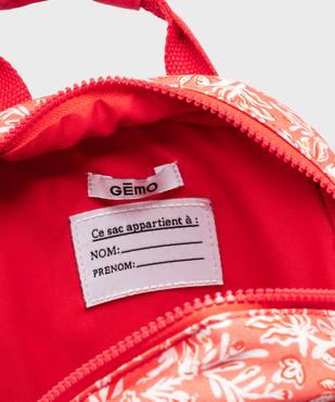 Sac à dos à motifs fleuris fille vue3 - GEMO (ENFANT) - GEMO