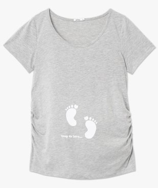 Tee-shirt de grossesse imprimé à manches courtes vue4 - GEMO (MATER) - GEMO