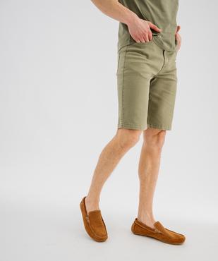 Bermuda staight en coton stretch homme vue1 - GEMO 4G HOMME - GEMO