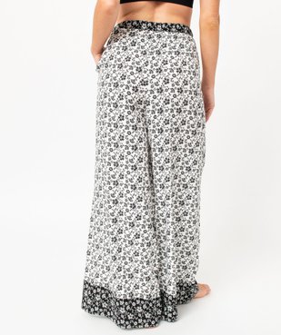 Pantalon de pyjama fluide coupe ample femme vue3 - GEMO(HOMWR FEM) - GEMO