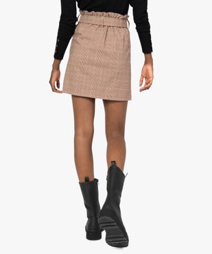 Jupe femme à motif Prince de Galle avec ceinture assortie vue3 - GEMO(FEMME PAP) - GEMO