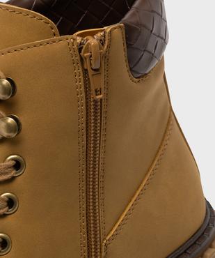 Boots à lacets et zip avec col texturé femme - Valentina Baldano vue6 - VALENTINA BALDA - GEMO