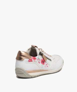 Tennis femme confort à motifs imprimés et fermeture zip vue4 - SOFTRELAX - GEMO
