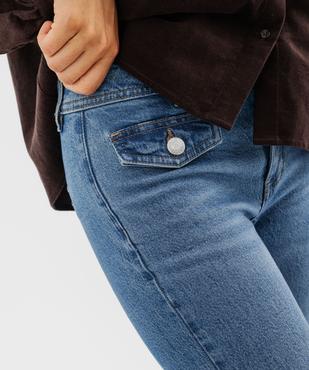 Jean bootcut taille haute femme vue2 - GEMO 4G FEMME - GEMO