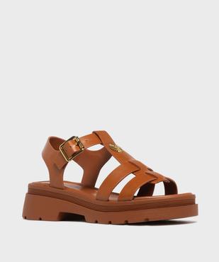 Sandales look spartiates à épaisse semelle crantée femme vue2 - 5 MILES - GEMO