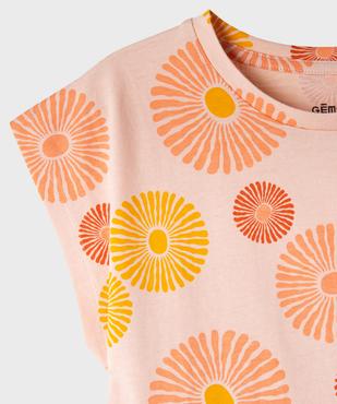 Tee-shirt imprimé à manches ultra courtes fille vue2 - GEMO 4G FILLE - GEMO