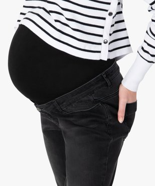 Jean de grossesse slim 4 poches avec bandeau jersey vue3 - GEMO (MATER) - GEMO