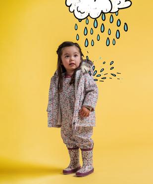 Manteau imperméable à capuche avec doublure chaude bébé fille vue1 - GEMO(BEBE DEBT) - GEMO