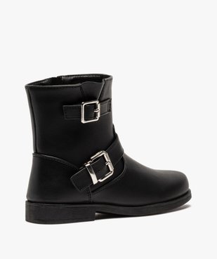 Boots fille unis avec boucles fantaisies fermeture zippée vue4 - GEMO (ENFANT) - GEMO