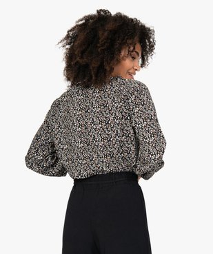 Blouse femme imprimée avec manches 3/4 élastiquées vue3 - GEMO(FEMME PAP) - GEMO