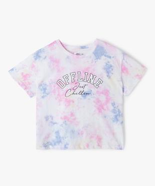 Tee-shirt fille large et court tie-and-dye vue2 - GEMO (JUNIOR) - GEMO