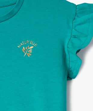 Tee-shirt à manches courtes avec volants fille vue2 - GEMO (ENFANT) - GEMO