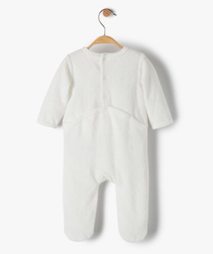 Pyjama dors-bien bébé fille en velours avec motif biche vue3 - GEMO(BB COUCHE) - GEMO