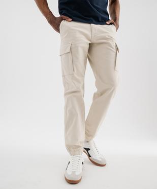 Pantalon cargo coupe straight en coton stretch homme vue2 - GEMO (HOMME) - GEMO