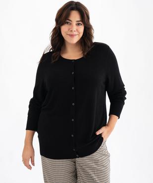 Gilet fin long à col rond femme grande taille vue4 - GEMO (G TAILLE) - GEMO