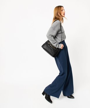 Gilet à col V en maille fine et boutons fantaisie femme vue5 - GEMO 4G FEMME - GEMO