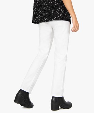 Pantalon femme en toile unie coupe droite 5 poches- Longueur L26 vue3 - GEMO (JEAN) - GEMO