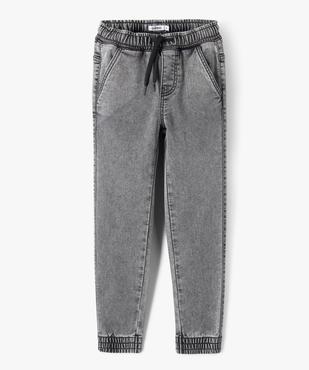 Pantalon jogger en toile denim garçon vue3 - GEMO (ENFANT) - GEMO