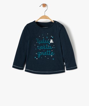 Tee-shirt bébé fille à motif pailleté – LuluCastagnette vue1 - LULUCASTAGNETTE - GEMO