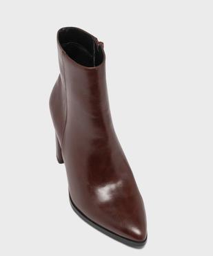 Boots à talon haut et bout pointu unies femme vue6 - FOLLOW ME - GEMO