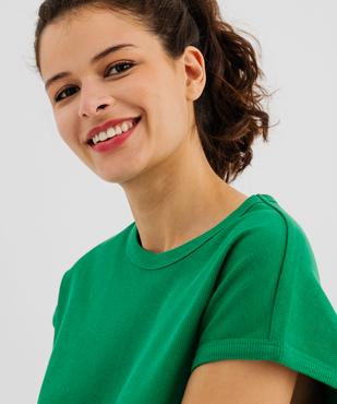 Tee-shirt sans manches en maille côtelée coupe oversize femme vue3 - GEMO 4G FEMME - GEMO