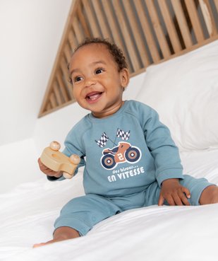 Pyjama bébé garçon sans pieds avec motif moto vue1 - GEMO(BB COUCHE) - GEMO