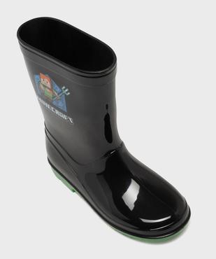 Bottes de pluie à semelle crantée imprimées garçon - Minecraft vue5 - MINECRAFT - GEMO