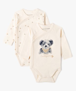 Body bébé à manches longues imprimé (lot de 2) - LuluCastagnette vue1 - LULUCASTAGNETTE - GEMO