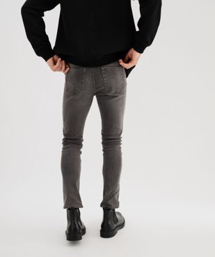 Jean skinny extensible en denim délavé et patiné homme vue3 - GEMO 4G HOMME - GEMO