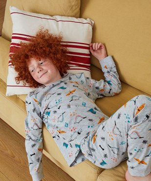 Pyjama garçon chiné à motif dinosaures vue6 - GEMO (ENFANT) - GEMO