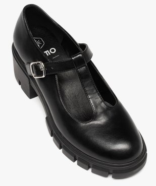 Derbies femme unis à boucle et à semelle crantée vue5 - GEMO(URBAIN) - GEMO