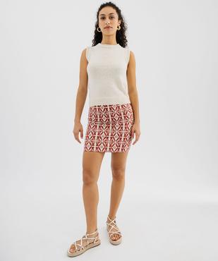 Jupe femme forme tube longueur genou vue4 - GEMO(FEMME PAP) - GEMO