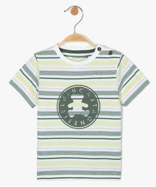Tee-shirt bébé garçon à rayures – LuluCastagnette vue1 - LULUCASTAGNETTE - GEMO