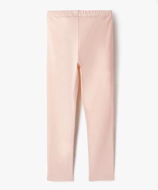 Legging long uni résistant en coton stretch fille vue4 - GEMO (ENFANT) - GEMO