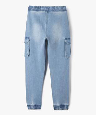 Jean cargo en denim délavé et extensible garçon vue4 - GEMO (JUNIOR) - GEMO
