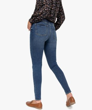 Jean femme skinny délavé taille haute à boutonnière vue3 - GEMO(FEMME PAP) - GEMO