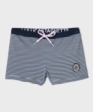 Short de bain à rayures garçon - LuluCastagnette vue1 - LULU CASTAGNETTE GEMO FOR GOOD - GEMO