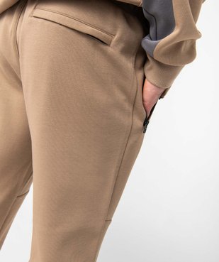 Pantalon homme en maille à poches zippées et taille élastiquée vue2 - GEMO (HOMME) - GEMO