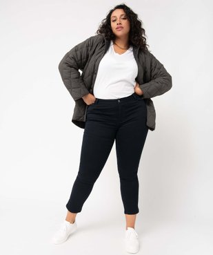 Pantalon femme grande taille coupe slim en toile extensible vue6 - GEMO (G TAILLE) - GEMO